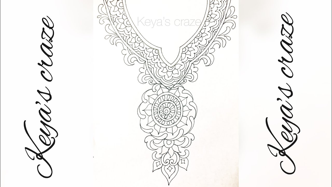 Textile Fabric neck design, pattern traditional, floral necklace embroidery  design for fashion women clothing Neckline design for textile print.  22151988 Vector Art at Vecteezy